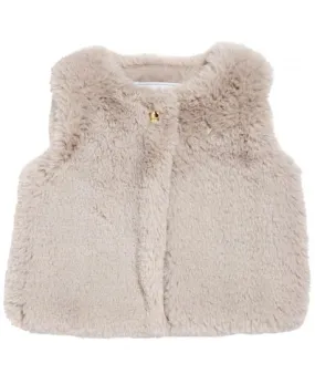 Baby Girl Taupe Vest by Tartine et Chocolat