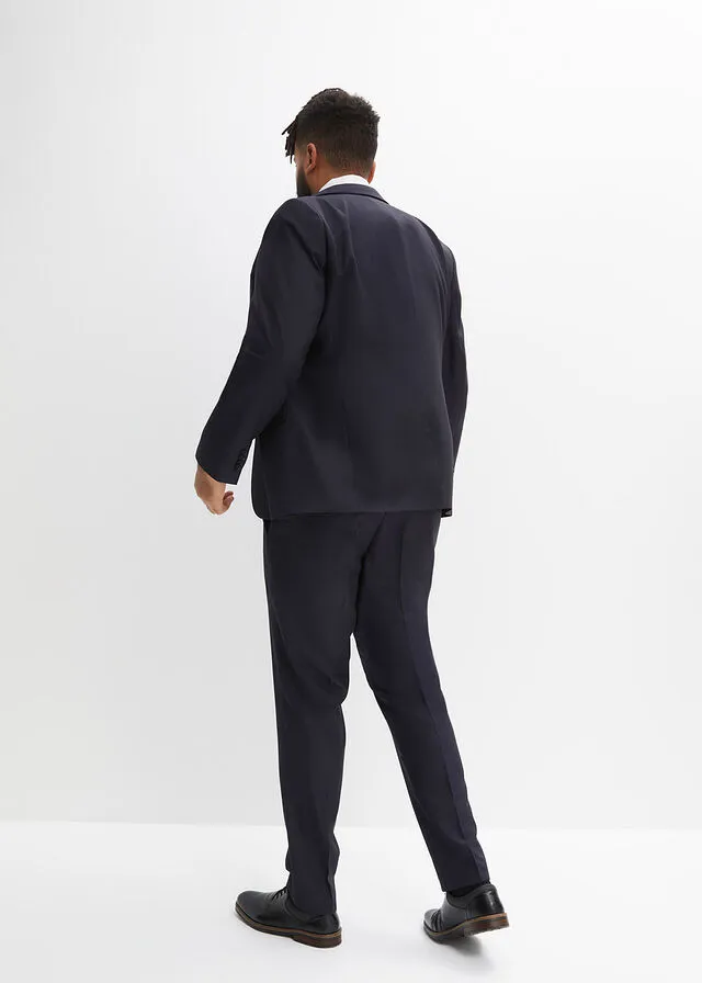 Black Suit (4-Piece): Jacket, Pants, Vest, Tie.