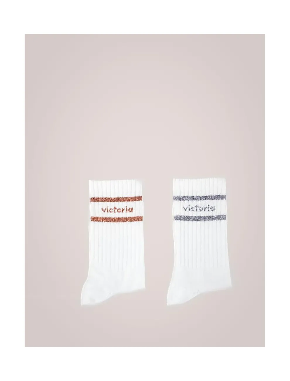 White Sparkle Victoria Women's Sock
