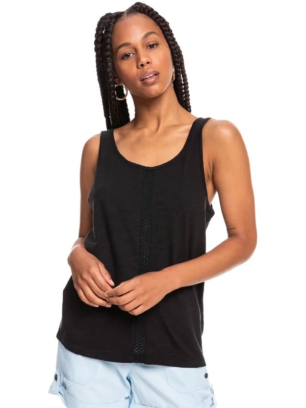 Roxy Women's Lace Tank Top Flying Dove Anthracite