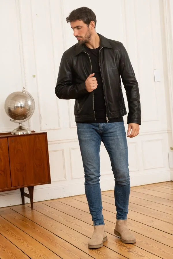 Mens Serge Pariente Carlo Black Jacket