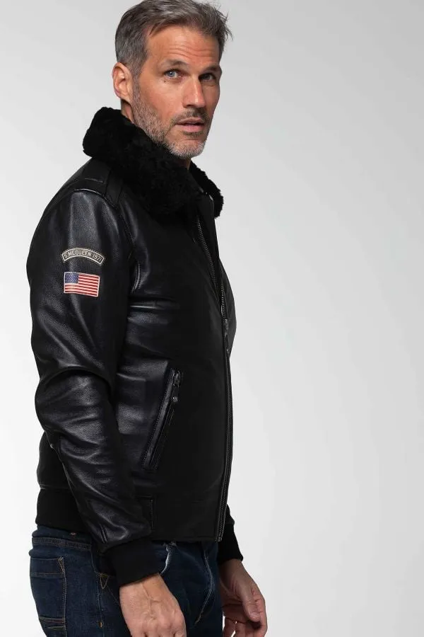 Men's Steve Mcqueen John Sheep Steve Mcqueen Crown Zz Noir Jacket