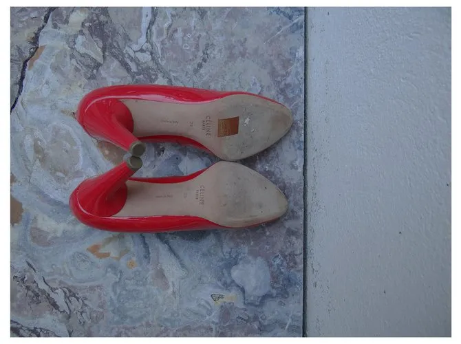 Red Orange Céline Heels