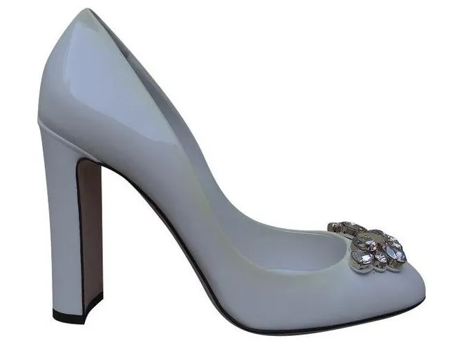 White Yellow Dolce & Gabbana Heels