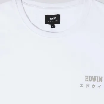 EDWIN Logo Chest TS White Cotton Single Jersey
