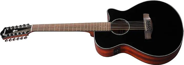 Guitarra Electroacustica Ibanez 12 Cuerdas Aeg5012-Black High Gloss 
