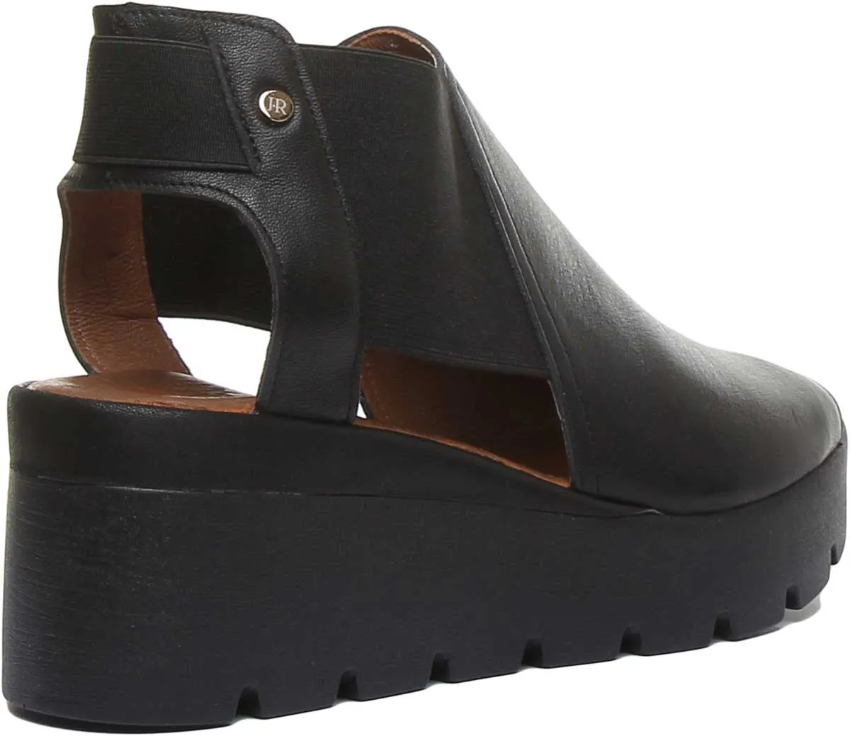 JUSTINREESS 7100 Sandalias de piel para mujer en rojo