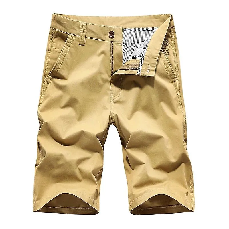 Men's Army Joggers Shorts - Military Cargo Style Solid Cotton, Plus Size 42