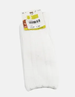 Pocholo White Knit Sock