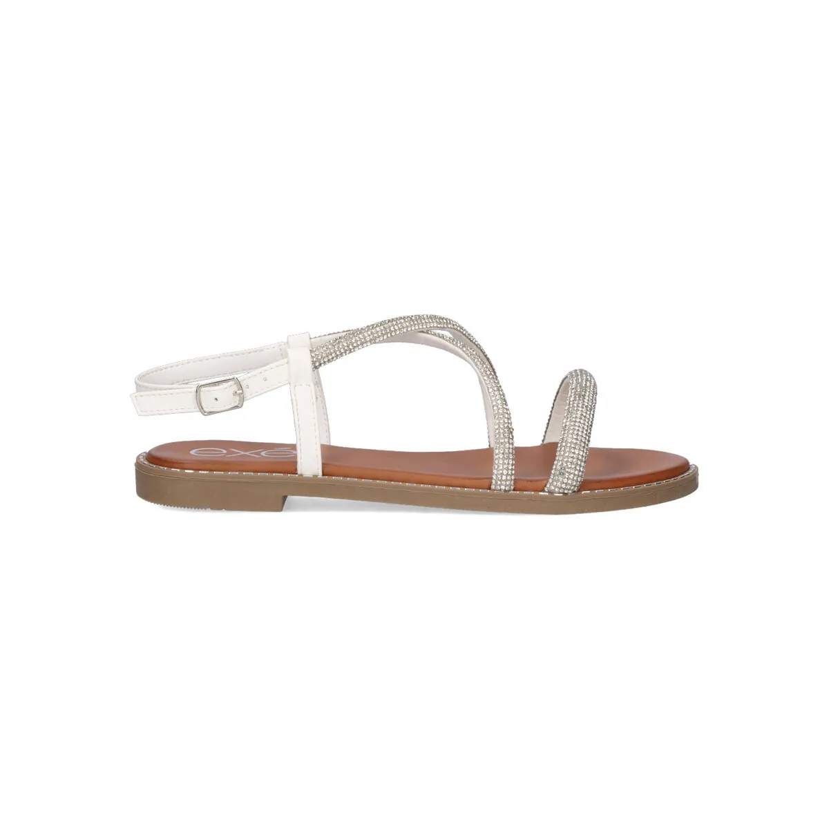 White Exé Flat Sandal P3375-77
