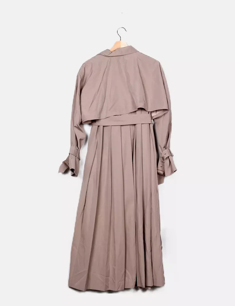 Brown Trench Coat with Belt Detail Snidel