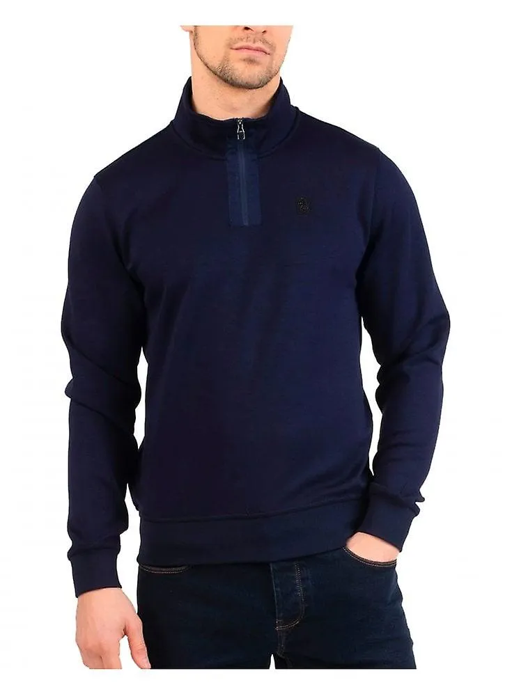 Dark Navy Luke Mainline Full Hardy Zip Sweater for Men