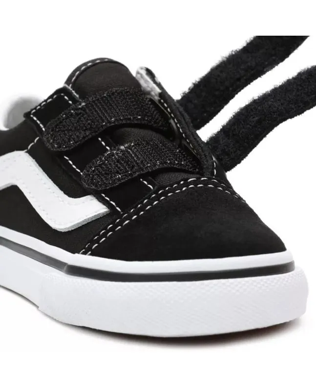 Vans TD Old Skool V Black Shoes (Ages 1-4)