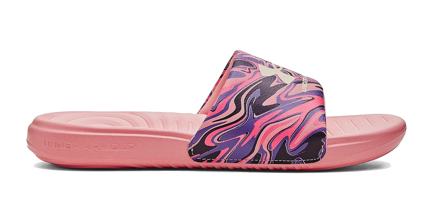 zapatos Under Armour Ansa Graphic Slides - Posh Pink/Ivory - women´s
