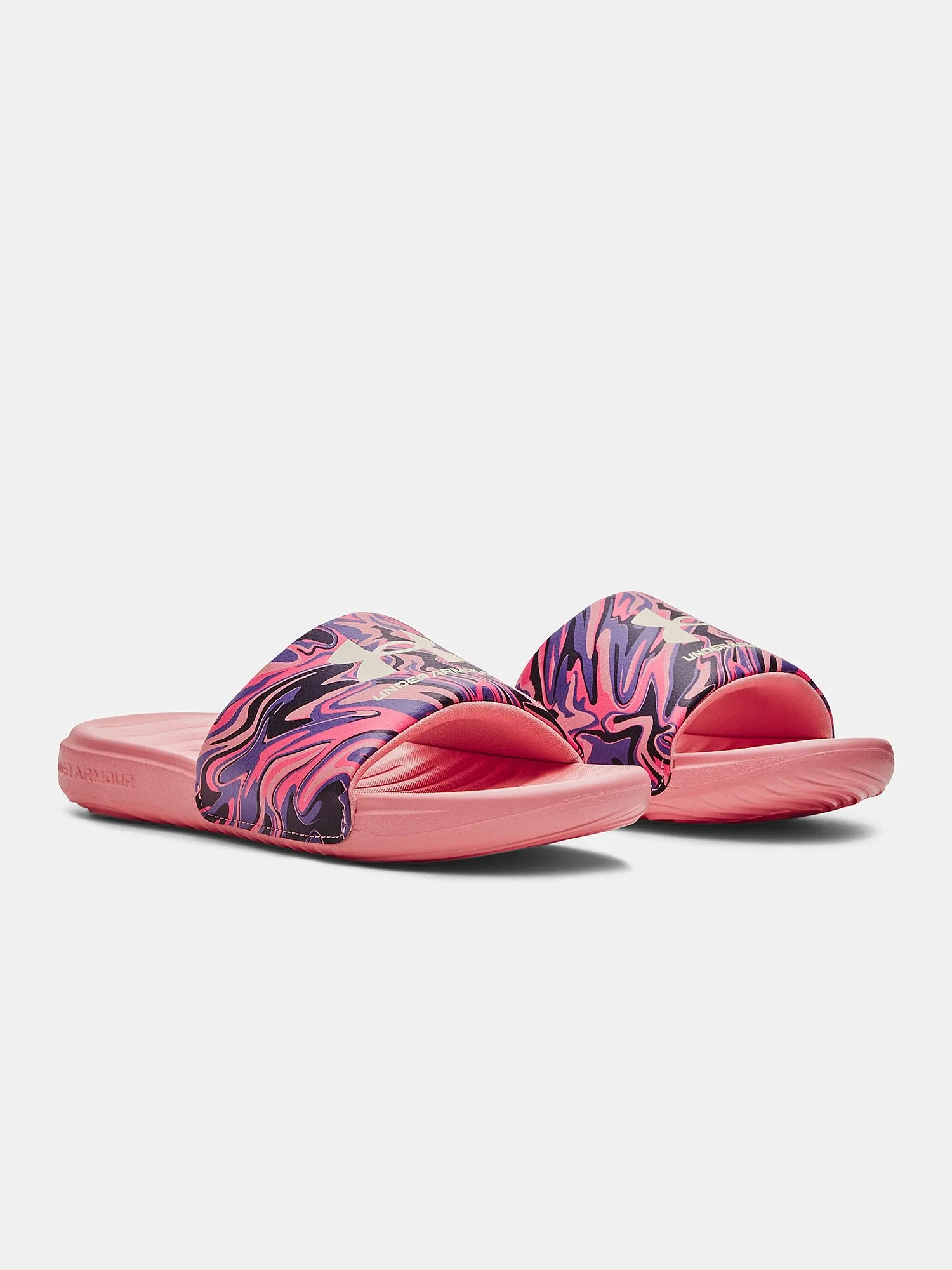 zapatos Under Armour Ansa Graphic Slides - Posh Pink/Ivory - women´s